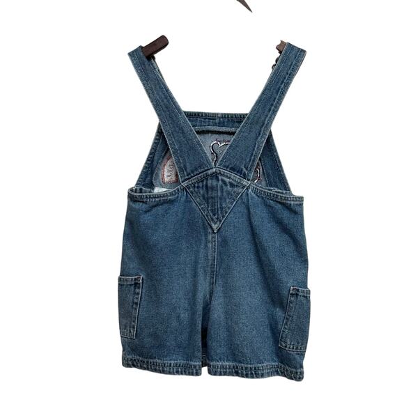Vintage Disney Winnie the Pooh Baseball Denim Overalls Shortalls – Size 2T - Picture 2 of 8